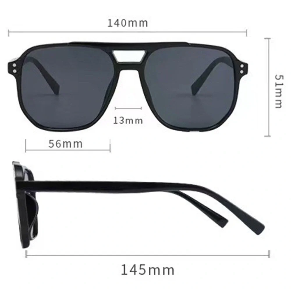 Women Sunglasses Black Frame Fashion Luxury Bold Comfortable Outfit Square Gafas